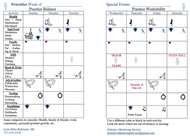 Personal Priorities Planner Overview