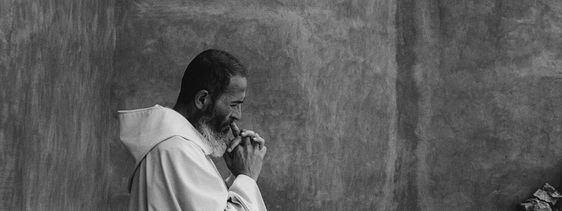 A monk in prayer