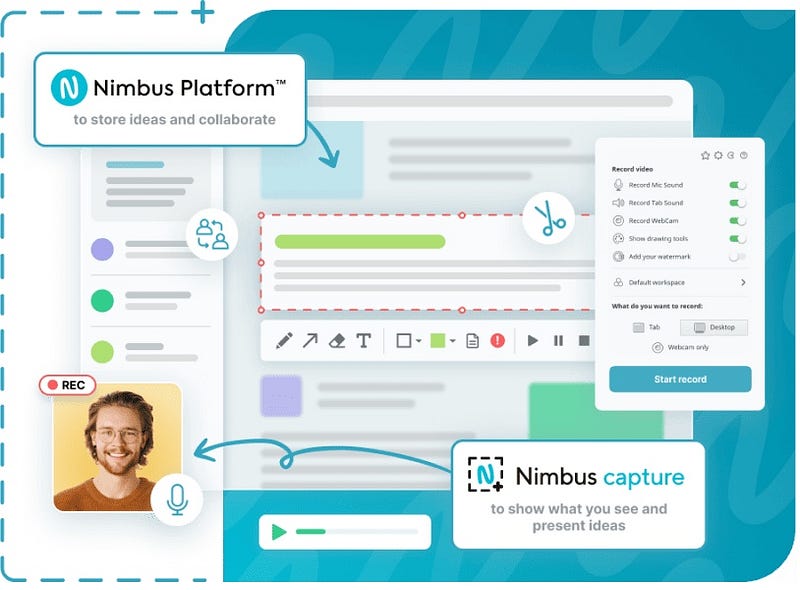 Nimbus screenshot tool in action