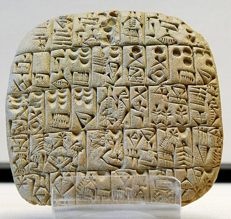 An archaeological site revealing cuneiform tablets