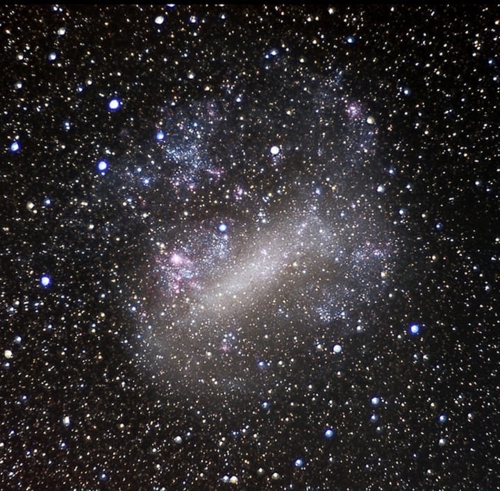 The Large Magellanic Cloud in the night sky