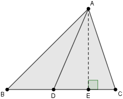 Pythagorean relationships in triangle ABC