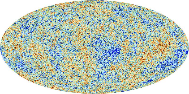 Planck spacecraft CMB map showing temperature variations