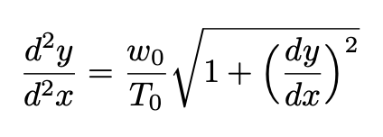 Updated differential equation of the catenary.