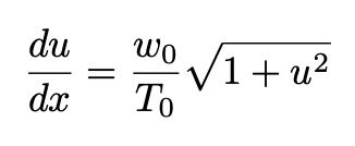 Expression of Equation 5 in terms of u.