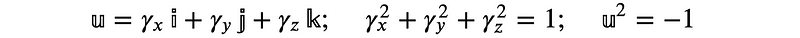 Quaternion unit representation