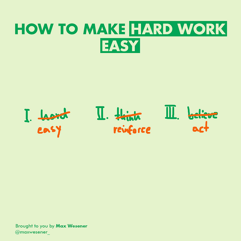 Concept of Effortless Hard Work