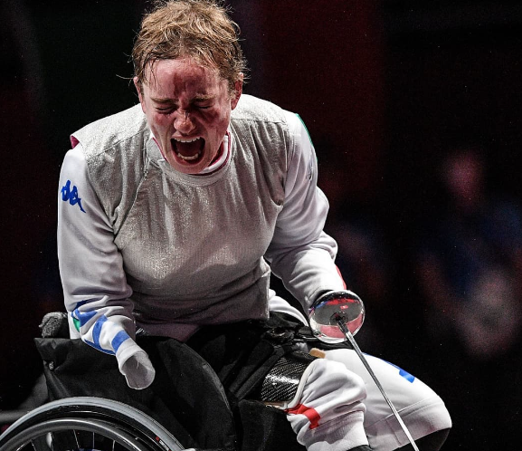 Bebe Vio showcasing her achievements in fencing