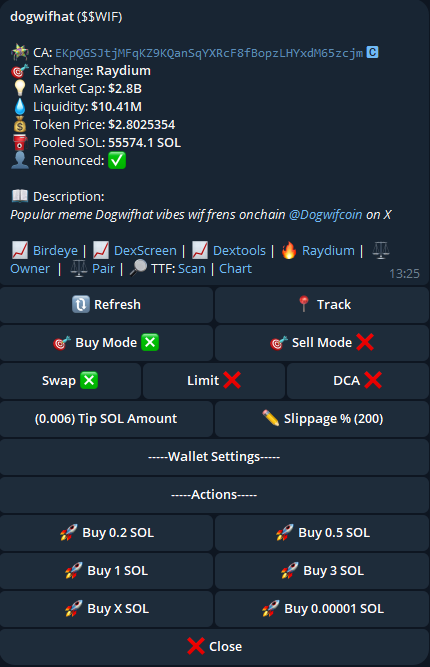 Token Sniping Interface