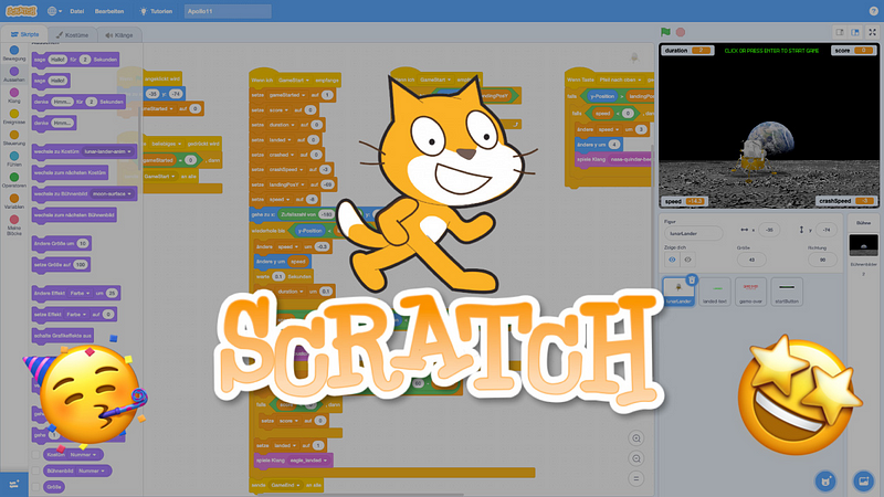 Scratch programming interface showcasing its simplicity