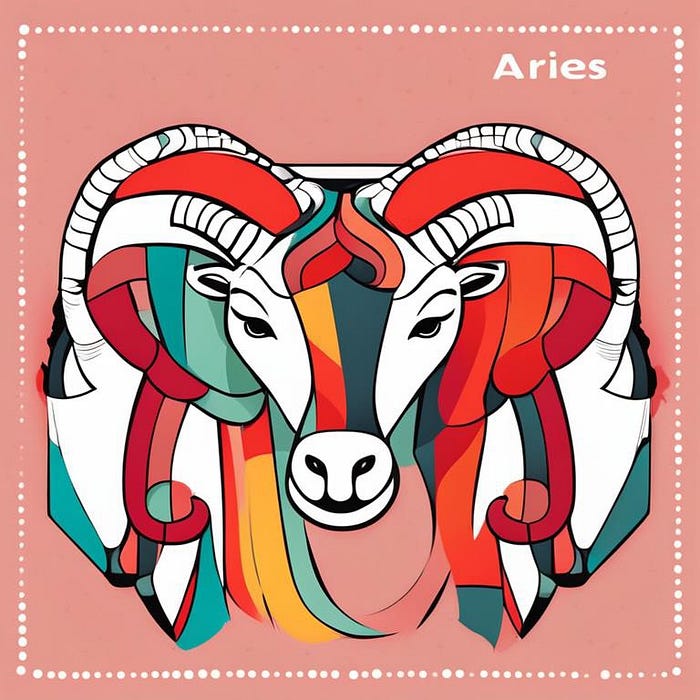 Aries colors: red and pink for success and balance