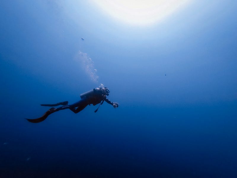 Diver exploring underwater