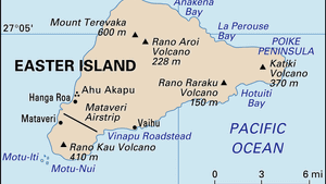 Map of Rapa Nui, showcasing its geographical significance