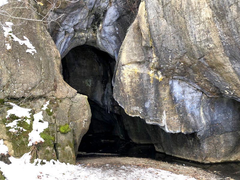 View of the cave's interior from the entrance.