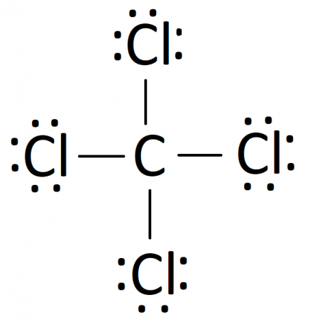 Revised Lewis structure of carbon tetrachloride