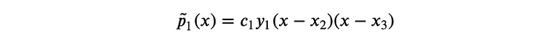 Expression for the polynomial