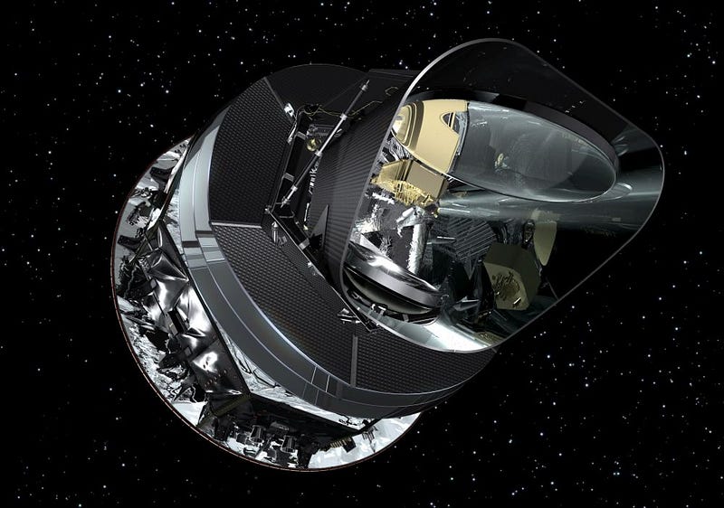 Conceptual illustration of the Planck satellite's findings