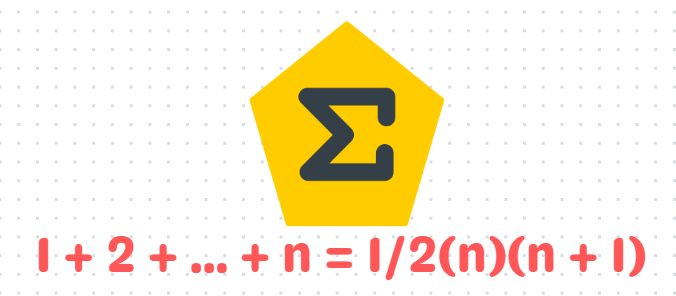 Visualization of Gauss' formula for summing numbers.