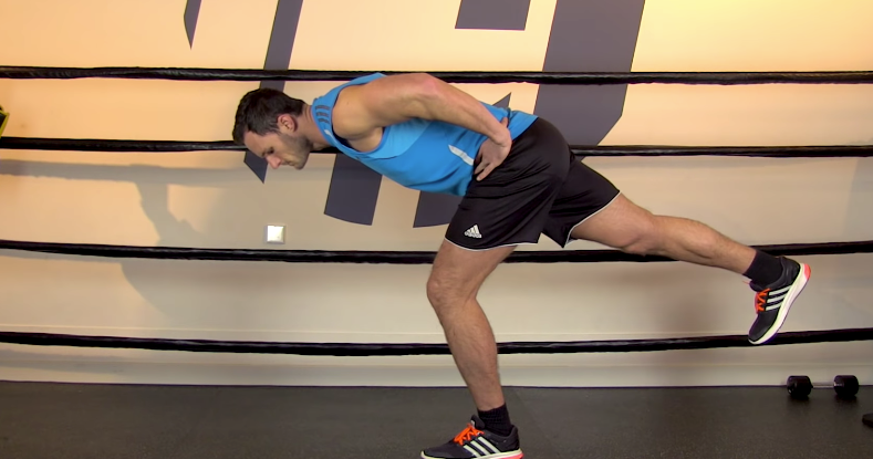 Demonstration of Single-Leg Hinge Exercise